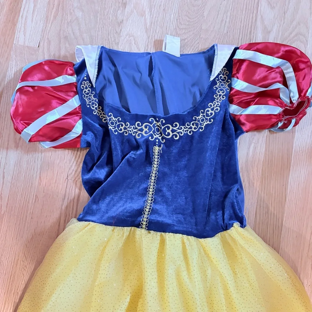 Disney Snow White Dress Adult Women’s Large Glitter Tulle Blue Yellow